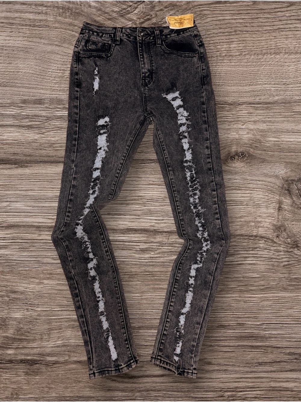 South Pole Women's Distressed Skinny Jeans in Black